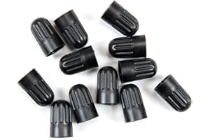 Dsycar 12 Pack TPMS Tire Valve Stem Caps, Black Plastic Long Stem Caps for TR20008 TPMS Valve Caps with Rubber Gasket Universal for Cars, SUVs, Trucks, Bikes and Motorcycles