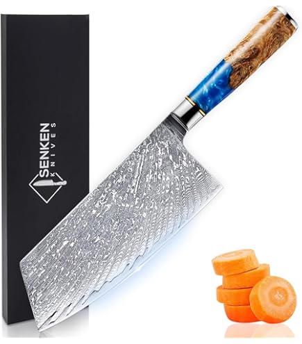 Amazon.com: SENKEN Damascus Steel Chef's Knife - Tsunami