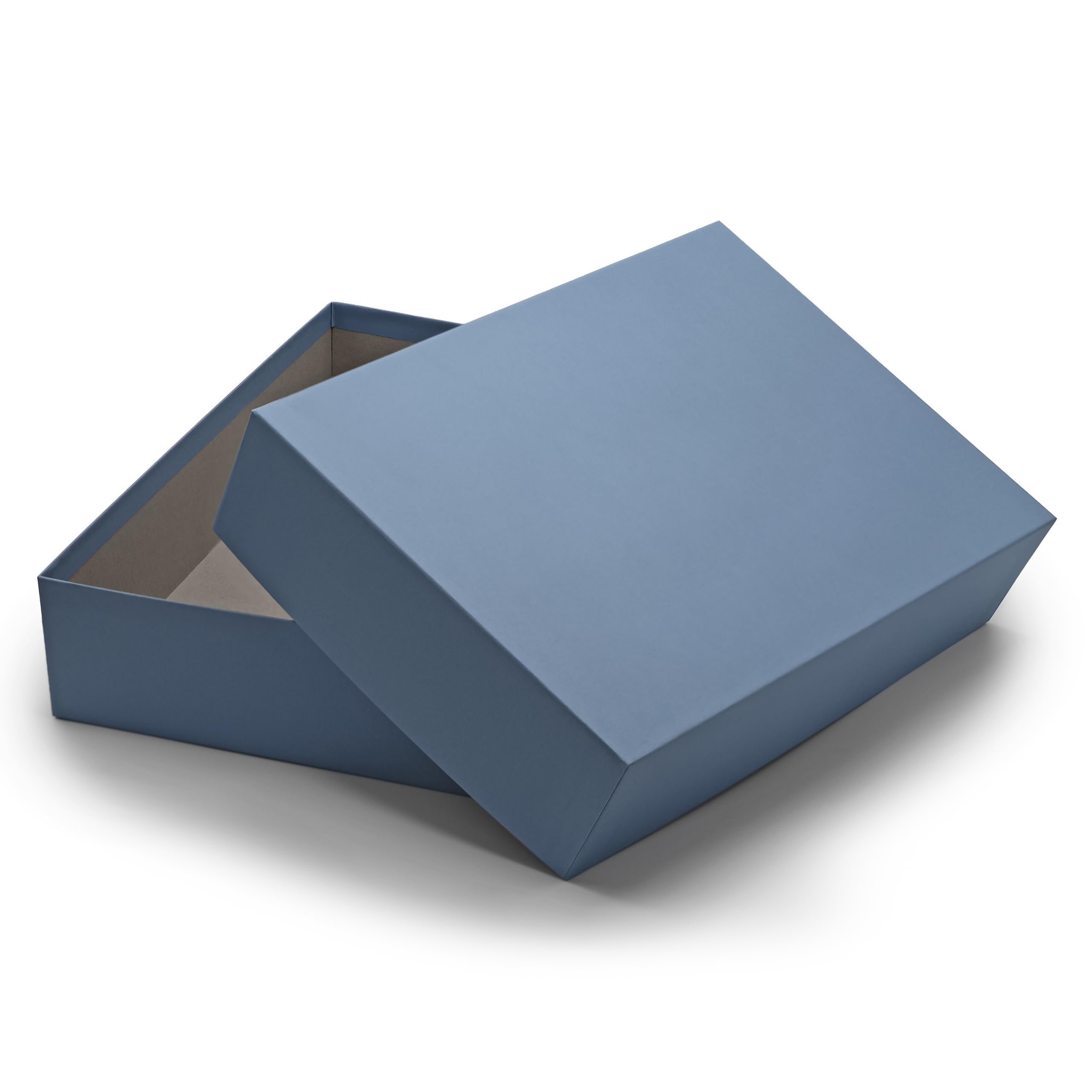 NEUSER PAPIER Storage and Gift Boxes – Pack of 1 – DIN A4 – Grey Blue Covered – 302 x 213 x 70 mm