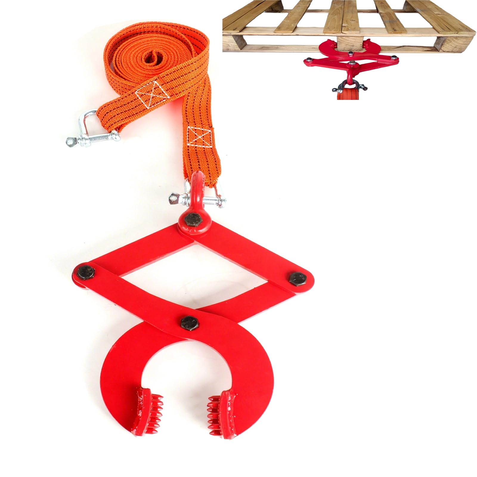 Photo 1 of Pallet Puller Clamp,Stump Puller,2204pound Pulling Capacity Heavy Duty Single Scissor Clamp,for Pulling Pallets, Woods and Other Things Easily, 5Inches Bigger Jaw Opening Pallet Grabber