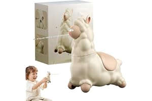 YHWABOICE Spitting Llama Water Toy, Alpaca Interactive Water Sprayer, Push to Animal Shaped Water Sprayer, Funny Llama Squirt Gun, 45° Head Turning for Indoor & Outdoor Summer Push Water Sprinkler (1PC)