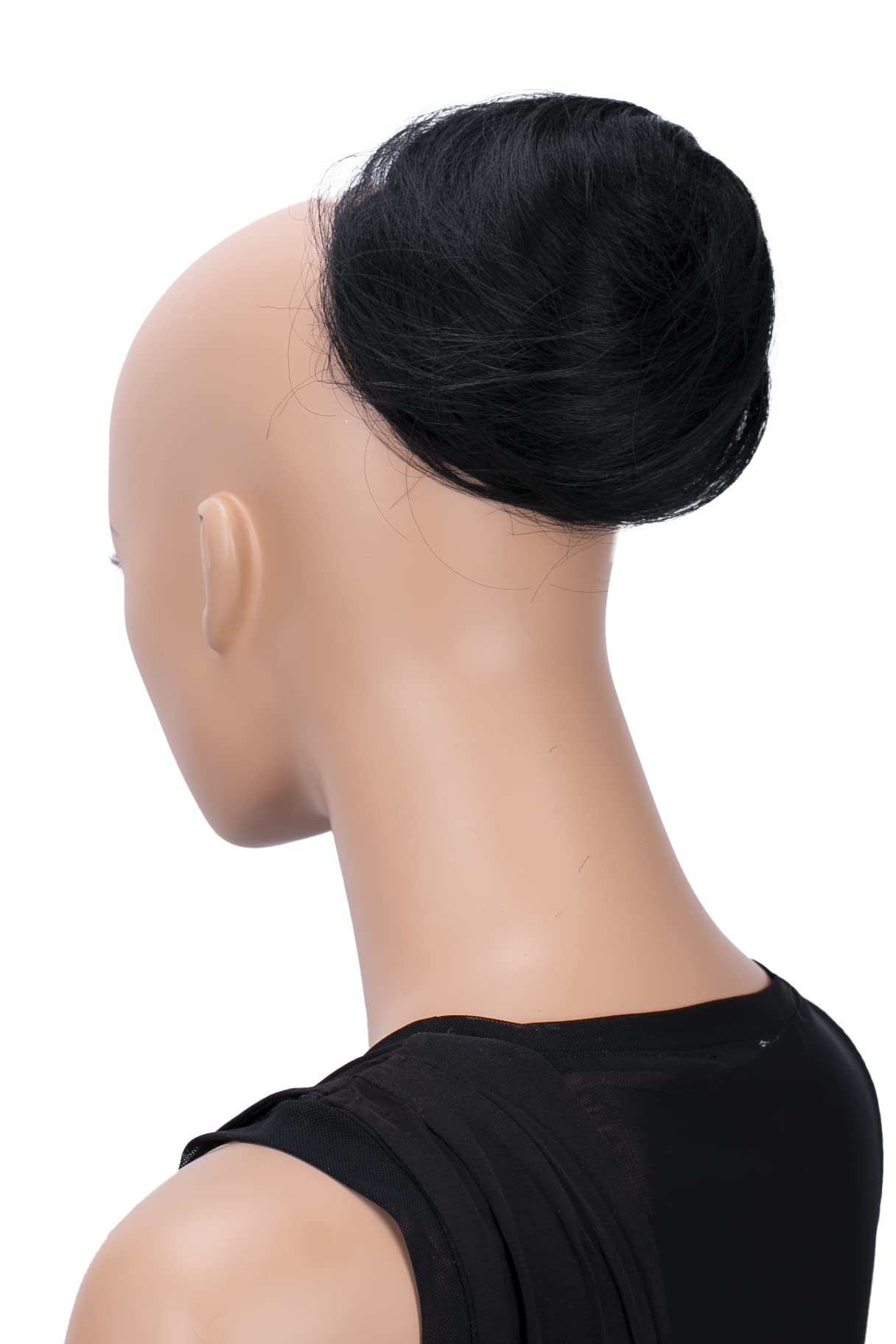 CAISHA Bun Hairpiece Ponytail Hepburn-Bun Scrunchie Updo Black DC10