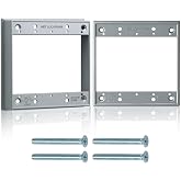 Juexica 2 Pack 1-1/32" Weatherproof Extension Ring 2 Gang, Gray | Heavy Duty Aluminum Double Gang Electrical Box Extender, Outdoor Use,Easy Installation for Home&amp;Commercial Electrical Project