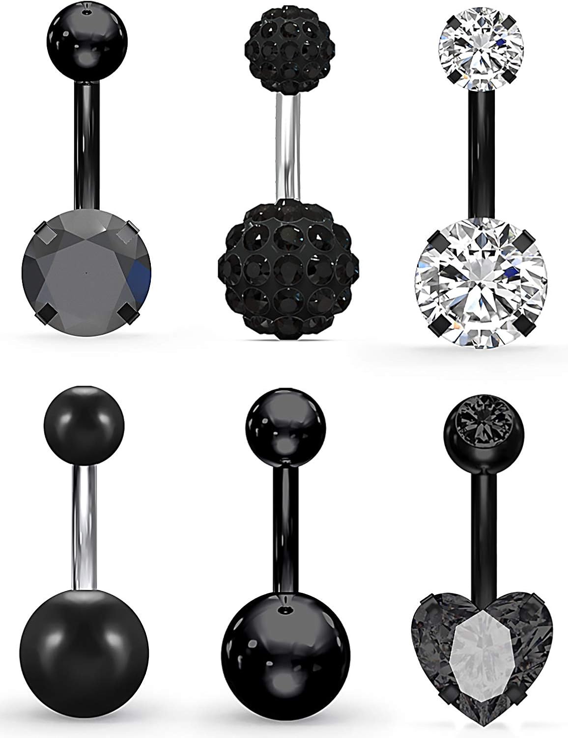 Prjndjw Belly Button Rings Surgical Steel