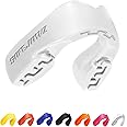 SAFEJAWZ Sports Mouthguard Slim Fit, Adult and Junior Mouth Guard with Case for Boxing, Basketball, Lacrosse, Football, MMA, Martial Arts, Hockey and All Contact Sports (Adult 12+ Years, White)