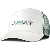 ARIAT Ladies White Aztec Ponytail Cap with 3D Embroidered Logo