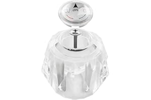 LEDBarz RP2391 Faucet Knob Handle Kits with Button and Set Screw for Delta Faucet Shower Knob Replacement,Shower Handle Repair kit,Clear Acrylic Finish