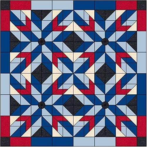 Amazon Com Quilt Kit Patriotic Barn Stars Red White And Blues