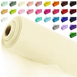 54" by 20 Yards Ivory Tulle Fabric Rolls - Tutu