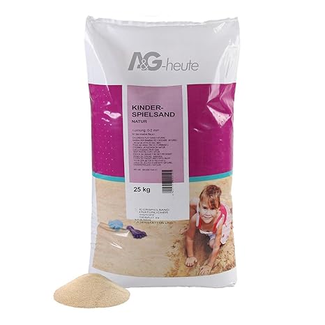 A&G-heute 25kg Spielsand Quarzsand für Sandkasten Dekosand TÜV Nord geprüft TOP Qualität