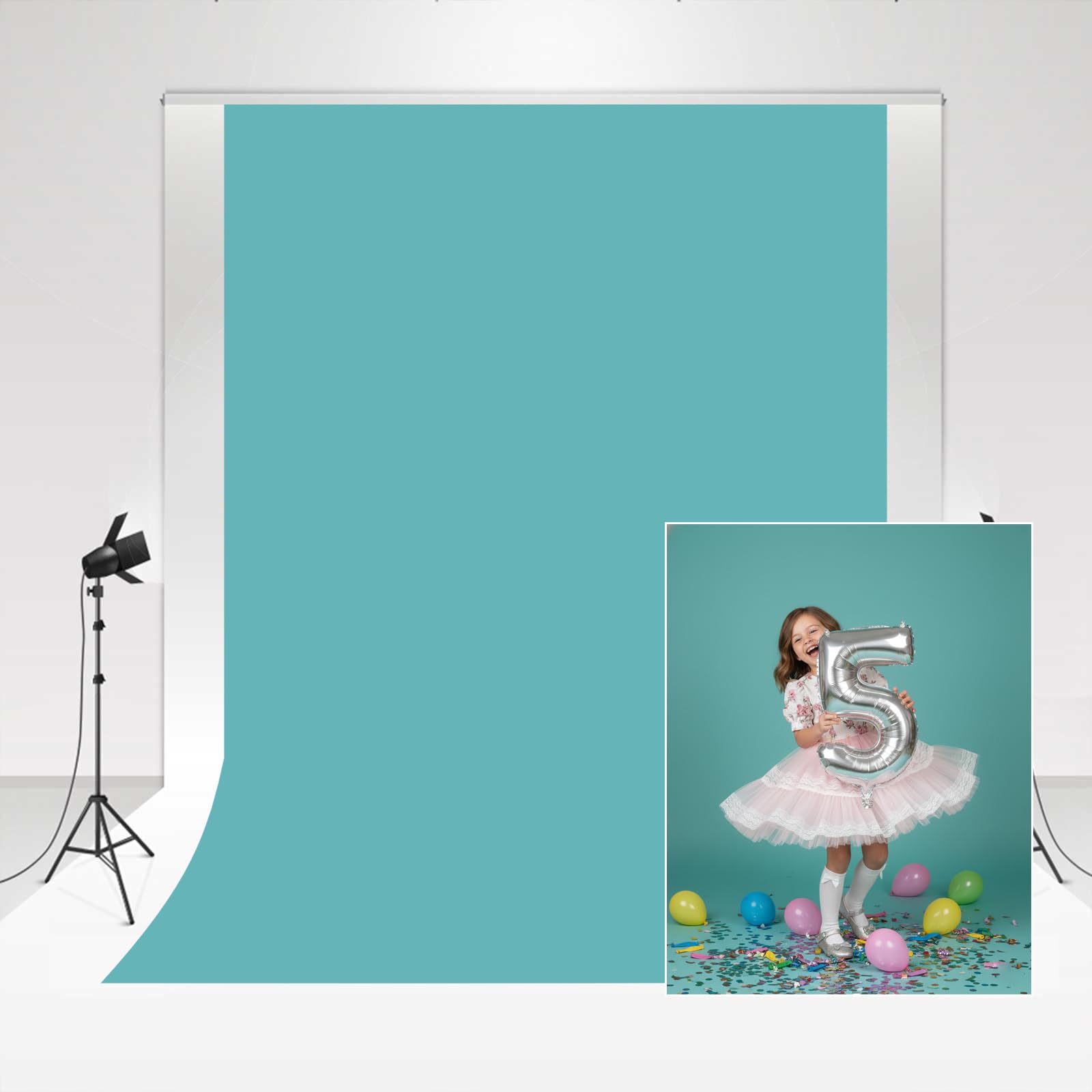 Kate Blue Backdrop 1.5x2.2m Photography Backdrops for Photographers Microfiber No Crease Backdrops for Professional Portrait Child Photography Studio