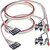 Warmstor 2 Pack Desktop Computer Case Motherboard On/Off/Reset/HDD Switch Power Cord PC Power Button Switch Power SW Cable AT