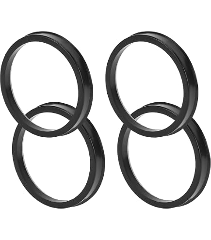 Circuit Performance 72.56mm To 64.1mm Hub Centric Rings (Set Of 4) - Black - Fits Acura