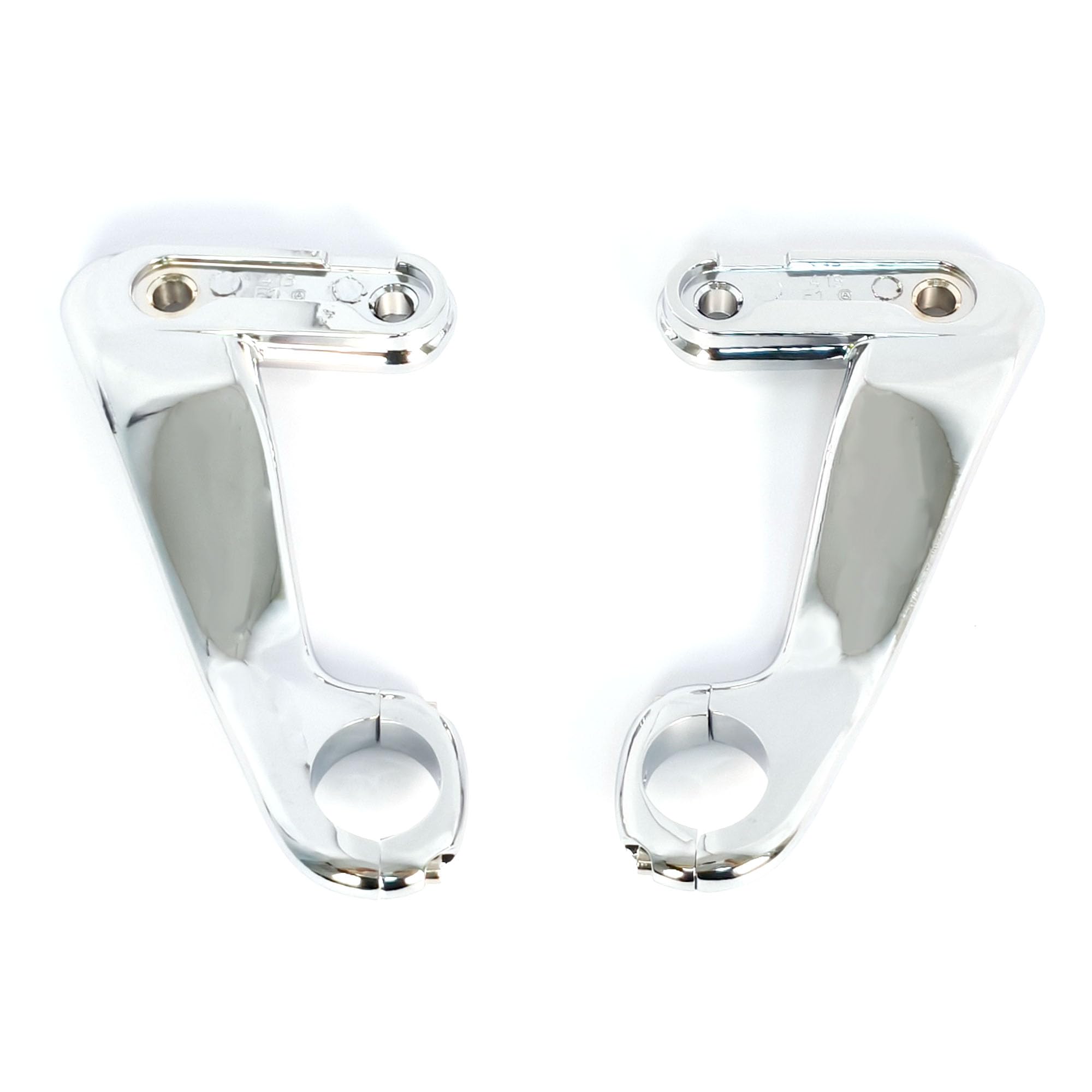 Photo 1 of Cyreedom 1 Pair Fairing Mounting Bracket Kit to Support Fairing Light Mounting compatiable for Harley Road Glide CVO Ultra FLTRUSE FLTRX FLTRU 2010-2013 (Chrome)