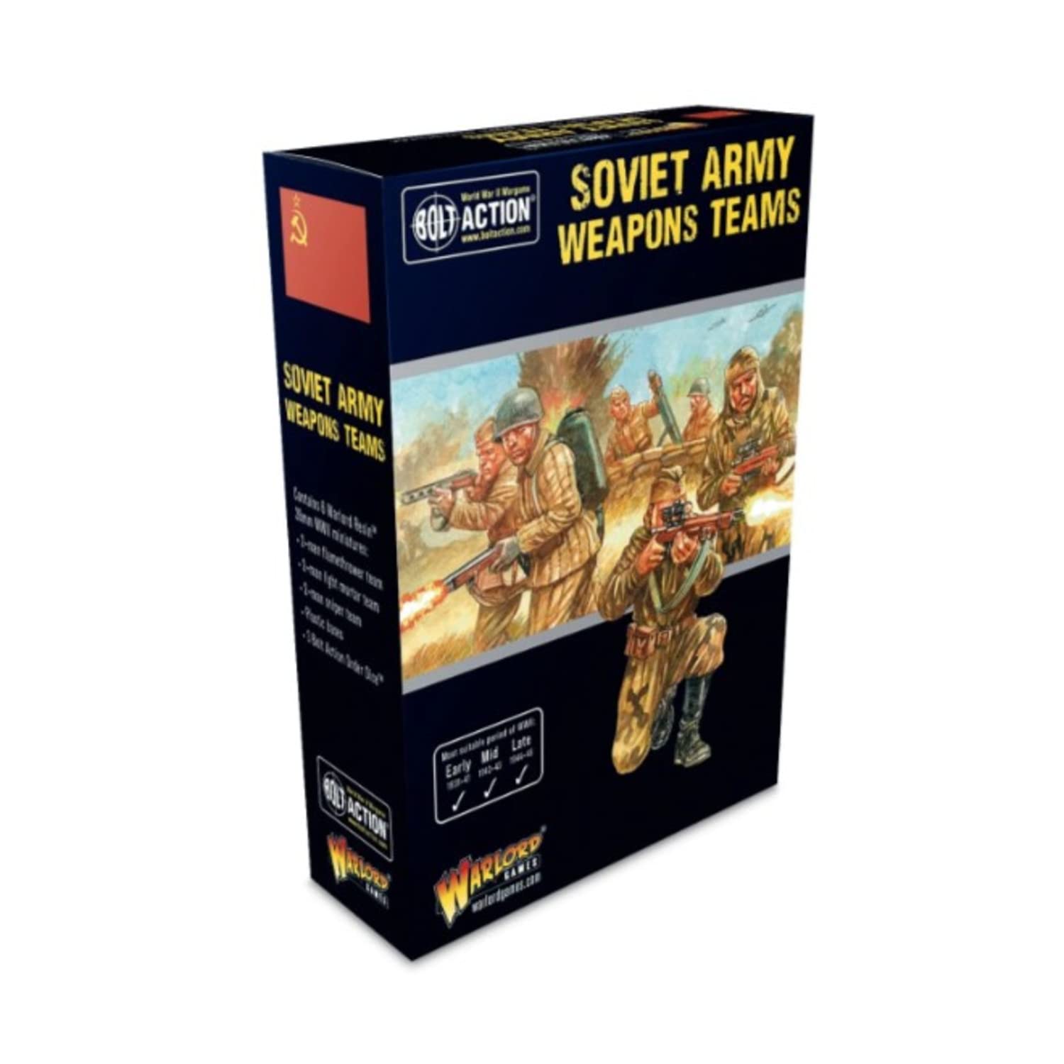 Warlord Games Soviet Army Weapons Teams - 28mm Scale Miniatures for Bolt Action Highly Detailed World War 2 Miniatures for Table-top Wargaming