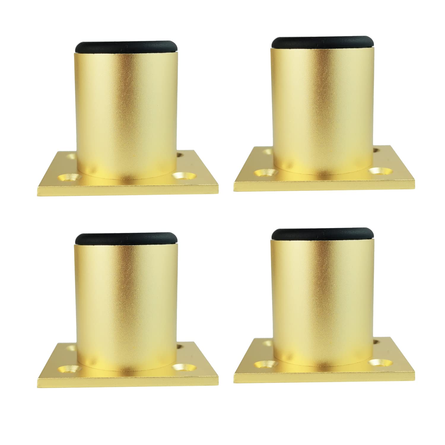 Qrity Aluminium Alloy Furniture Legs Kitchen Sofa Table Furniture Feet Height 50 mm Gold, Pack of 4 — image 1