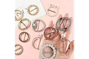 1pc Round Shape Elegant Tee Shirt Clips Scarf Buckles T-Shirt Clip Ring Clothes Corner Knotted Buckles Inner Diameter 29-35mm