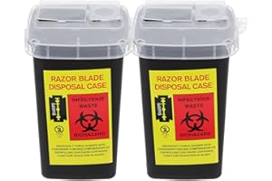 FOMIYES 2pcs Boxes Storage Box Disposable Razors Bin Storage Organizer Portable Shaver Sharps Container Small The Shave Facto