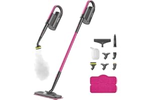 Schenley Steam Mop Cleaner with Detachable Handheld Steamer for Cleaning Hardwood, Laminate Floor, Tiles and Grout, with 13-i