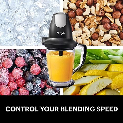 Ninja QB1004 Blender/Food Processor With 450Watt Base, 48oz Pitcher, 16oz Chopper Bowl, And