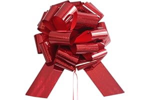 HQJAXJ 1Pc Giant Gift Bows,16 Inch Giant Car Bow Large Gift Bow Large Christmas Gift Refrigerator New House Bicycle and Party Decoration Giant Gift Packaging Bow (red)