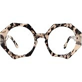 Zeelool Oversized Geometric Blue Light Blocking Glasses, Fashion Glasses for Women with UV400 Protection ZOP01887