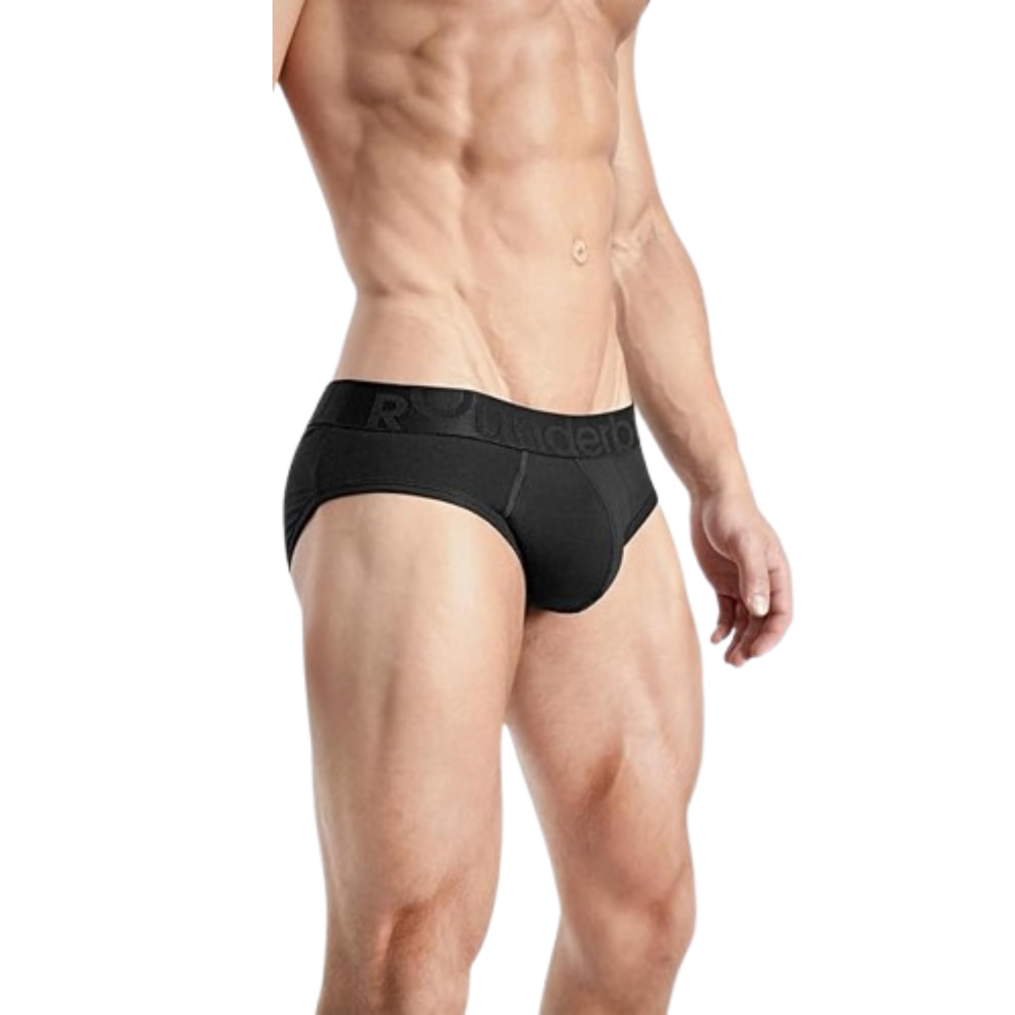 Photo 1 of Rounderbum Men’s Padded Underwear Briefs – Navy, Small – Butt Lifting, Body Shaping Brief with Removable Pads, Invisible Under Clothing, 3 Colors