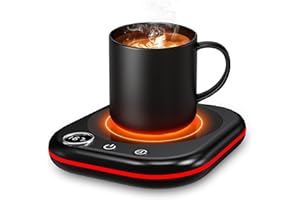 MXMZHXU Mug Warmer - 3 Temp Setting 113°F 131°F 167°F - Ambient Light - Coffee Mug Warmer for Desk with 1-12H Timer - 4H Auto Shut Off- Electric Cup Beverage Warmer Gift for Coffee, Tea, Milk