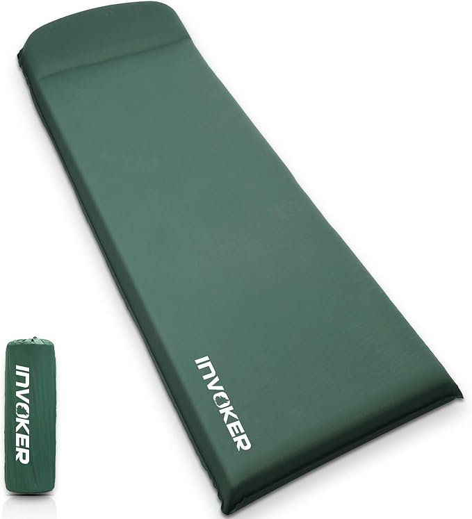 Self Inflating Memory Foam Camping Sleeping Mat Pad with Built in