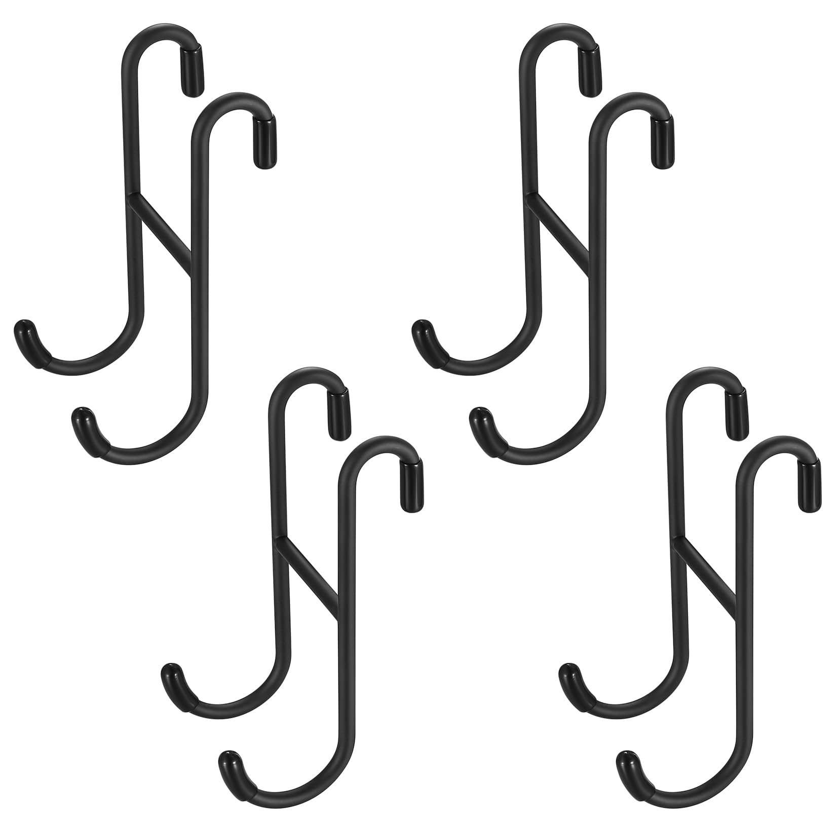 4 Pcs Stainless Steel Shower Hooks - Over The Door Towel Hanger for Bathroom Glass Door