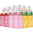 Mogu Mogu drink Variety Pack (6 Bottles) Drinks for kids made with fruit juice variety pack and nata de coco (coconut jelly) Fun chewable juice boxes for kids. Juice bottles with Lychee Juice, Mango Juice and Strawberry Juice