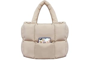 NAARIIAN women large puffer purse puffy tote bags dupes light weight handmade nylon bag woven shoulder handbag