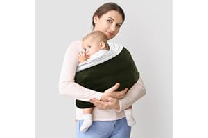 TKKOK Baby Wrap Carrier, Unisex Baby Carrier, Lightweight & Ultra Soft, Easy to Wear Baby Wrap, Perfect for Newborn Toddlers