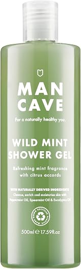 ManCave Wild Mint Shower Gel 500ml Men Invigorating Body Wash view 1