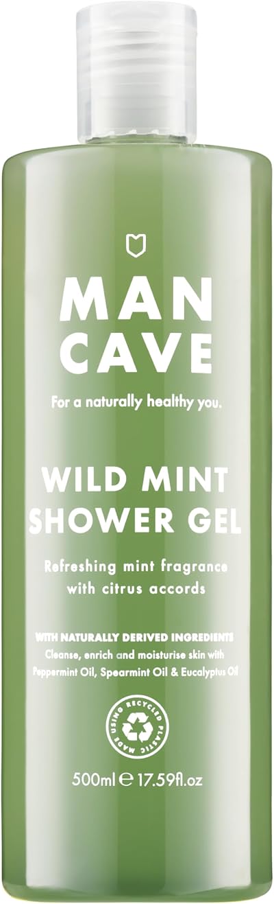 ManCave Wild Mint Shower Gel 500ml Men Invigorating Body Wash