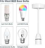 Caldarax Ceiling Pendant Light Fitting B22 White 6 Inch 150mm view 3