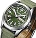 Tonnier Men's Weekender&Calendar Analog Green Canvas Strap Mans Watches