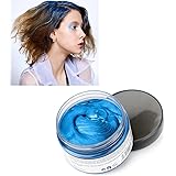 Blue Hair Color Wax, Natural Hairstyle Wax 4.23 oz, Temporary Hairstyle Cream for Party, Cosplay, Halloween, Daily use, Date,