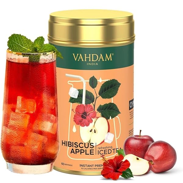 HIBISCUS APPLE ICED TEA INSTANT PREMIX (60 SERVINGS/12...