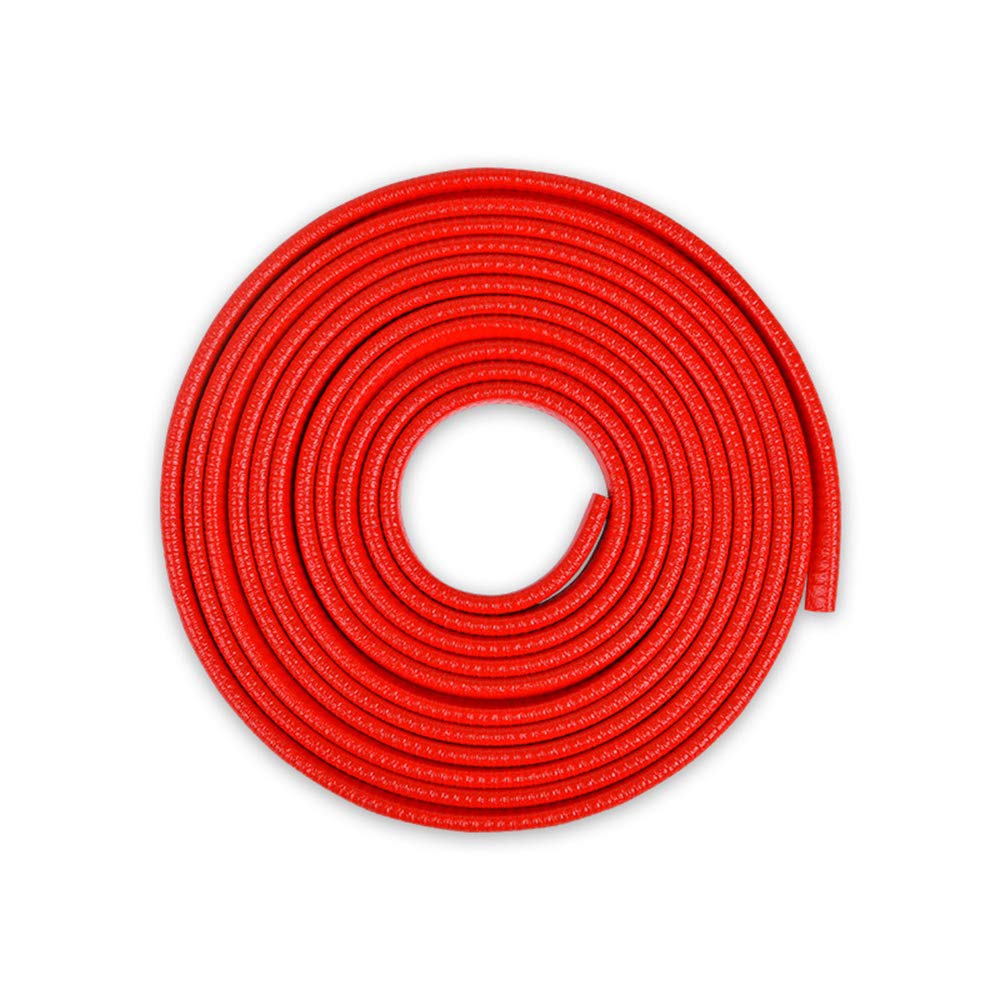 Tuokay 32.8ft 10m Car Door Protectors without Stick, Rubber Covered U Shaped Spring Steel Edge Protection Strip, Door Edge Trim Strip (Red)