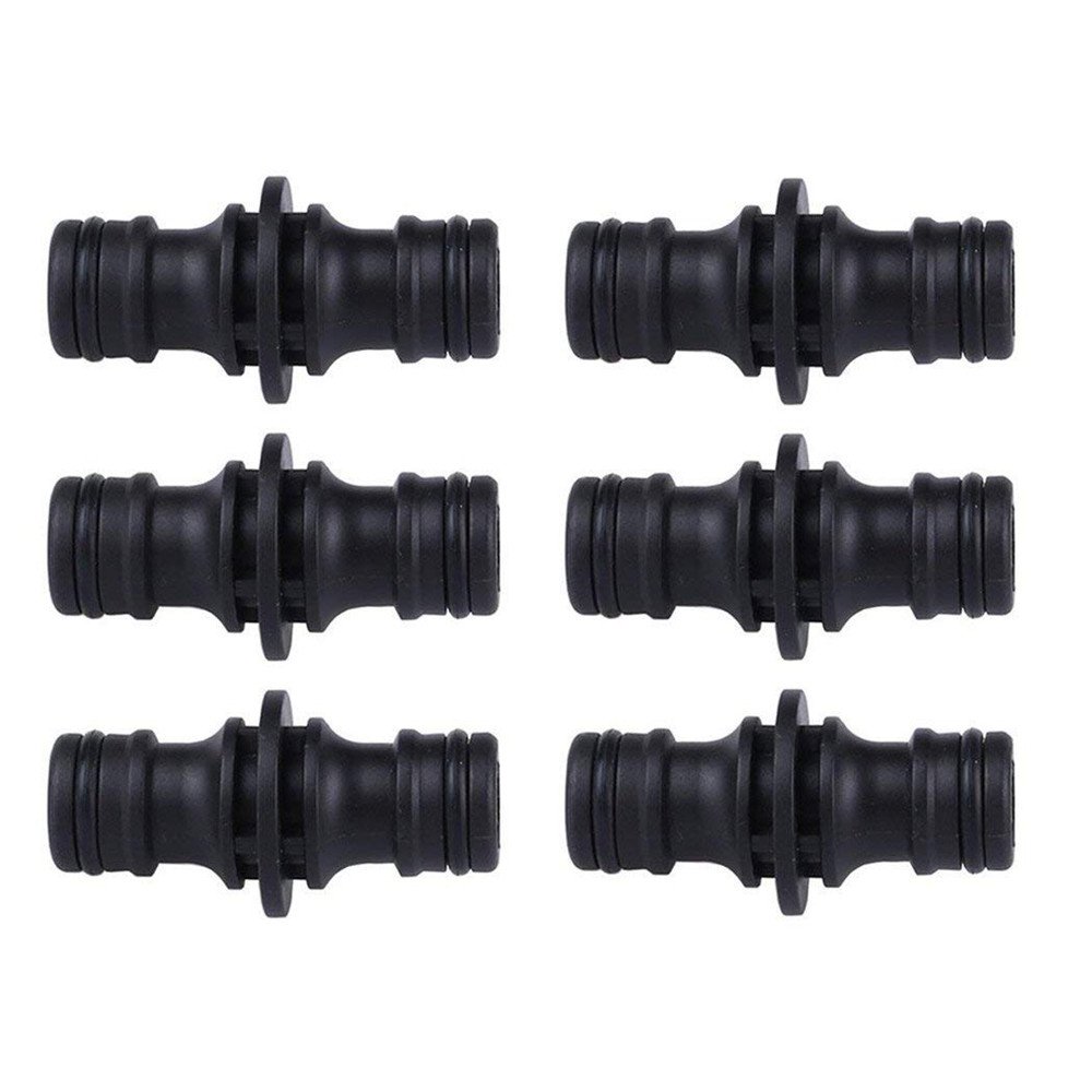 Topways® 6 Pack Double Male Hose End Connector Extender for Join Garden Hose Pipe Tube