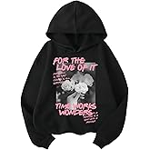 SOLY HUX Women's Graphic Hoodies Letter Floral Vintage Long Sleeve Hooded Sweatshirt Fall Pullover Tops