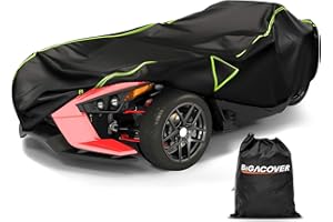 BIGACOVER Full Cover for Polaris Slingshot Heavy Duty Premium Oxford Cover Windshield Cover Waterproof Windproof All Weather Protection Covers for Slingshot S SL SLR R Signature LE(420D Oxford)