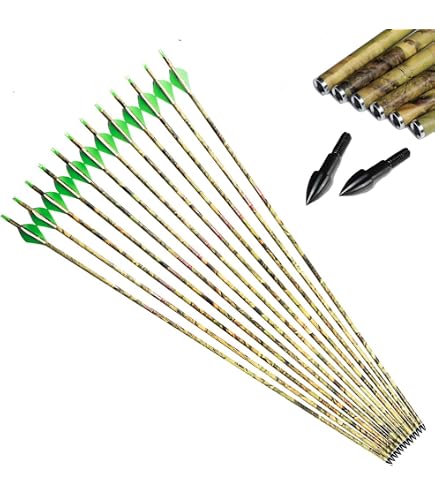 400 Spine Arrow 28 Inch Target Practice Hunting Carbon Arrows Compound Bow Recurve Adult Youth Archery Indoor Outdoor Shooting Bullet Field Tip 12pc