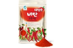 Chung Jung One O'Food Gochugaru Korean Red Chili Pepper Powder – [1.1 lb] Premium Sun-Dried Bidan Chili Flakes, Authentic Korean Spice for Kimchi & Cooking - [1 Pack - Course]