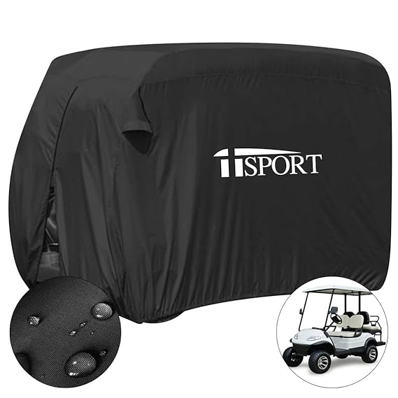 iisport Golf Cart Cover,Waterproof Golf Cart Storage Cover for EZ GO 2
