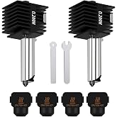 2‑Pack 0.2mm A1 Hotend for Bambu A1 Mini/A2L Hardened Steel Nozzle Hot End | Removable Nozzles, High Precision Extrusion, Wear‑Resistant, 350&deg;C High‑Temp, Includes 2PCS Silicone Socks for Bambu Lab