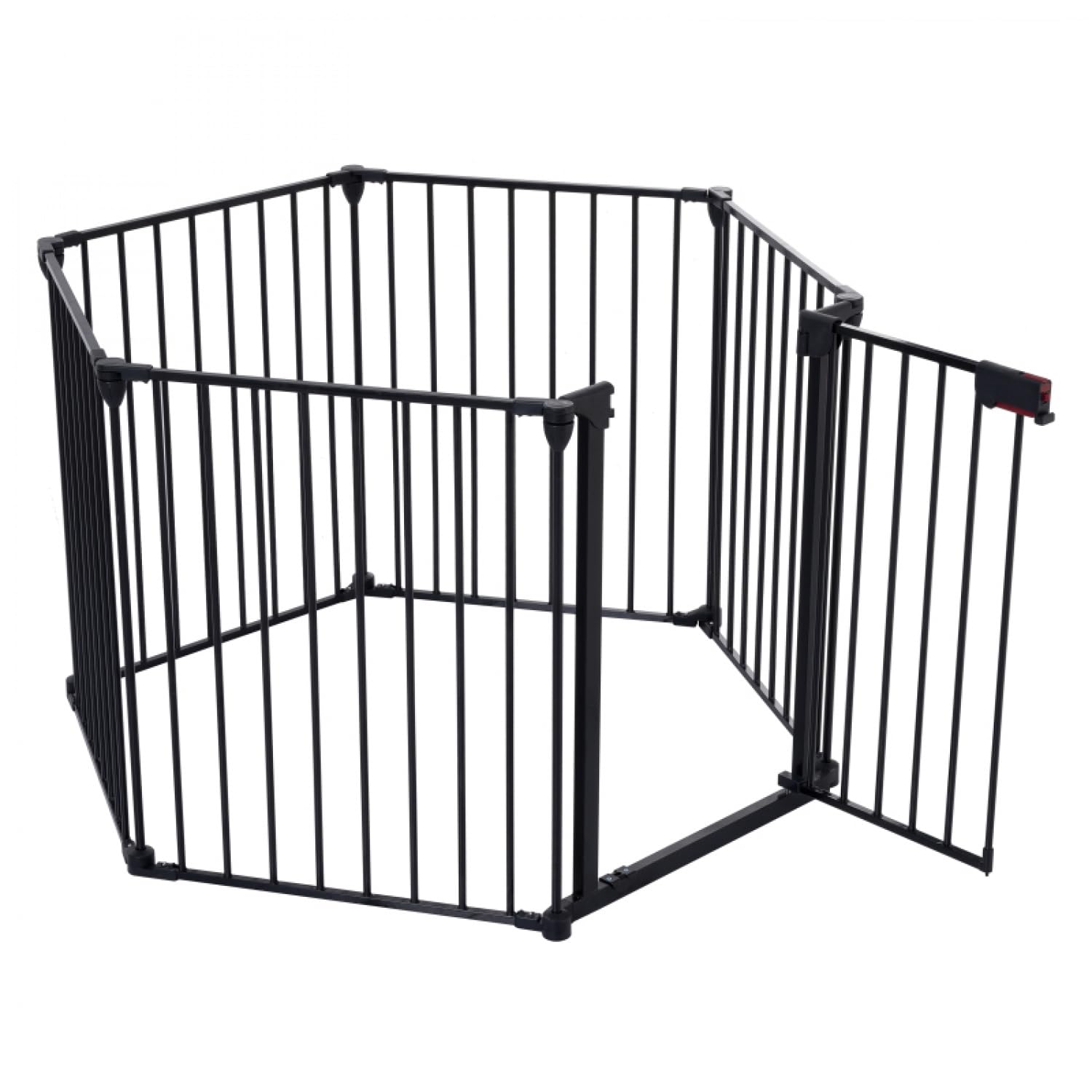 Photo 1 of 150" Adjustable Safety Gate - 6-Panel Metal Barrier for Stairs/Fireplace/Christmas Tree