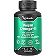 Naturalis Vegan Omega 3 DHA, EPA & DPA from Algae | Vegan Society Certified, Sustainably Sourced, True Full Spectrum | 60 Veggie Softgels (Carrageenan Free)