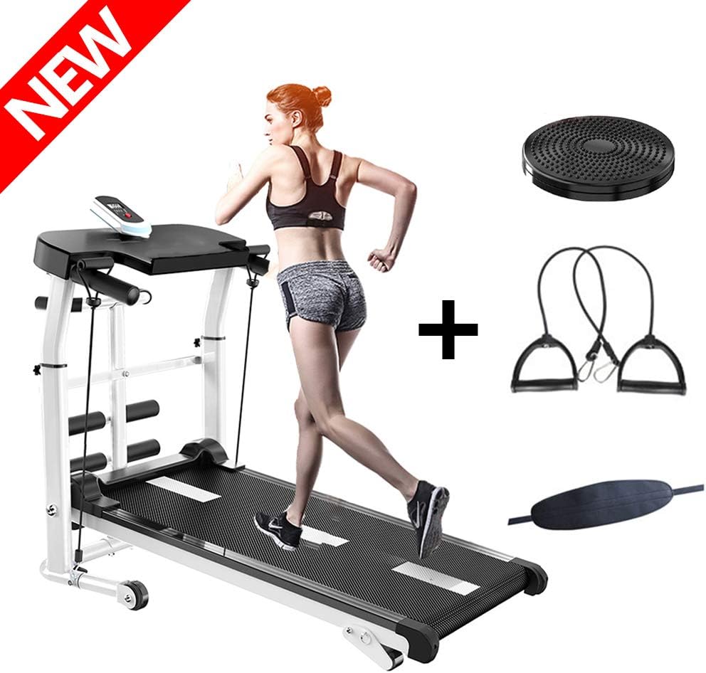 ATGTAOS Folding Mechanical Treadmill,Aerobic Walking Non Electric Desk Treadmill,Mute,Home Fitness Equipment,Small Multifunctional Walking Machine,Adjustable Slope,Weight Loss Slimming,Sit ups